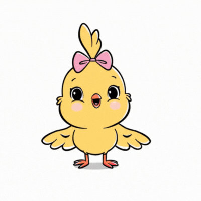 Sweet Chick Valentines Day gif-Card