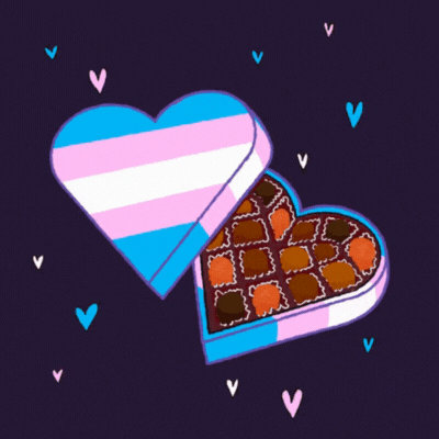 Sweet Transgender Pride Valentines Day gif-Card