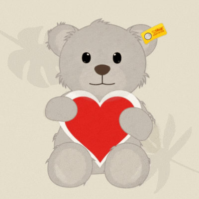 Teddys Valentines Day gif card - Free Animated GIF no sign up