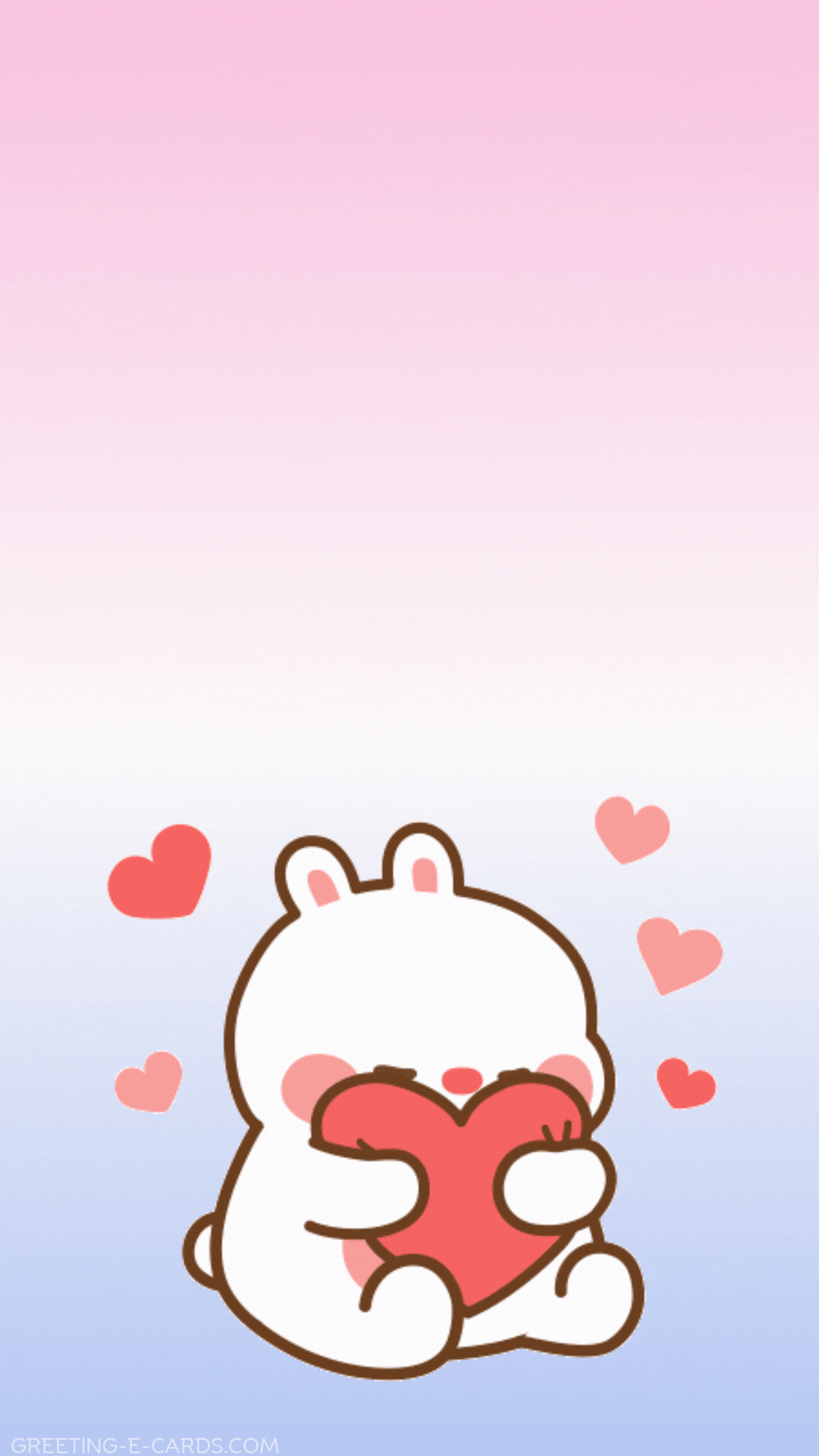 Cute Bunny Love Moving Phone Wallpaper
