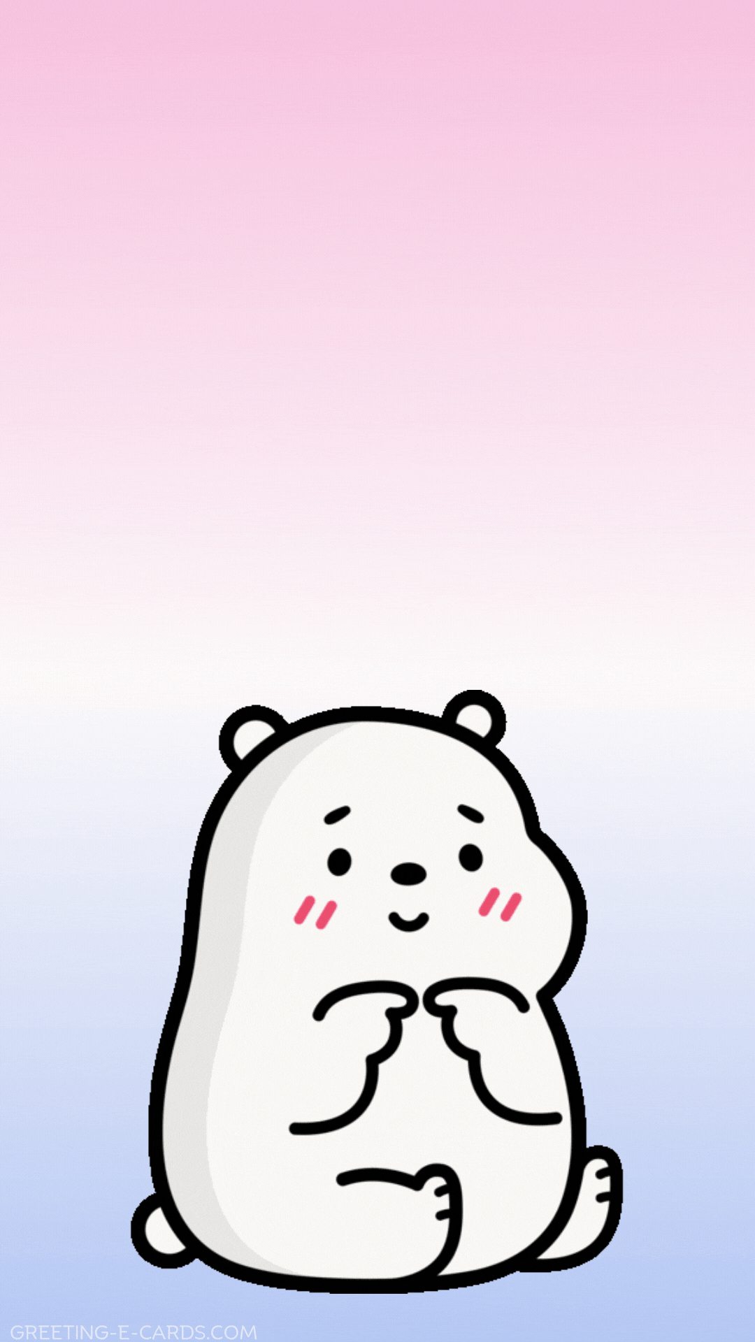 Cute Polar Bear Moving Phone Wallpaper