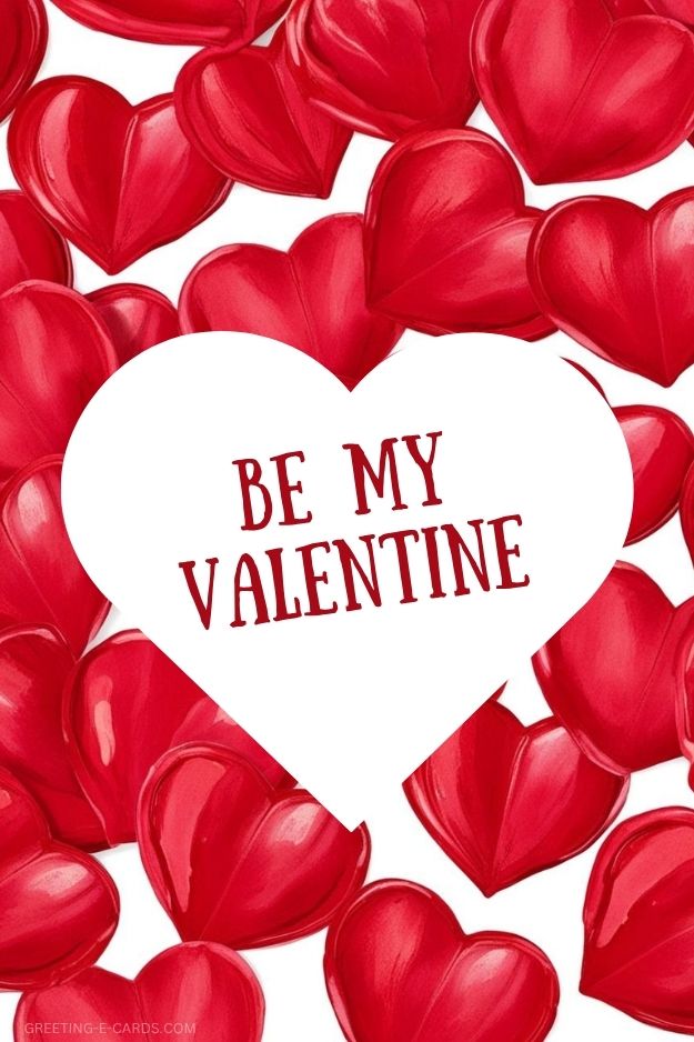 Be My Valentine Hearts Phone Wallpaper