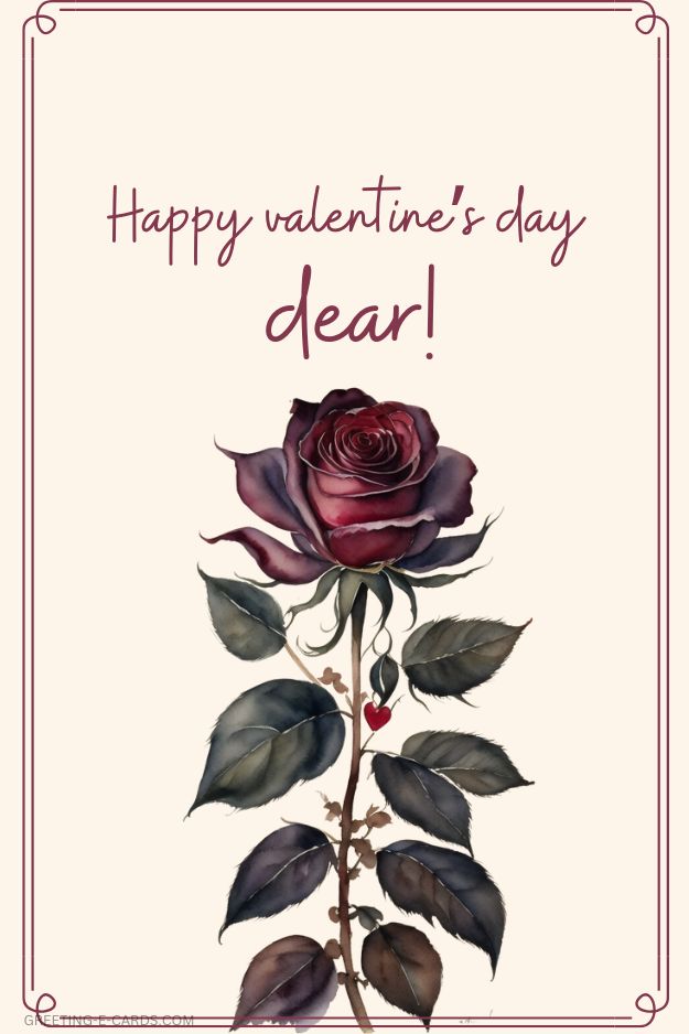 Dark Rose Valentine's Day Phone Wallpaper