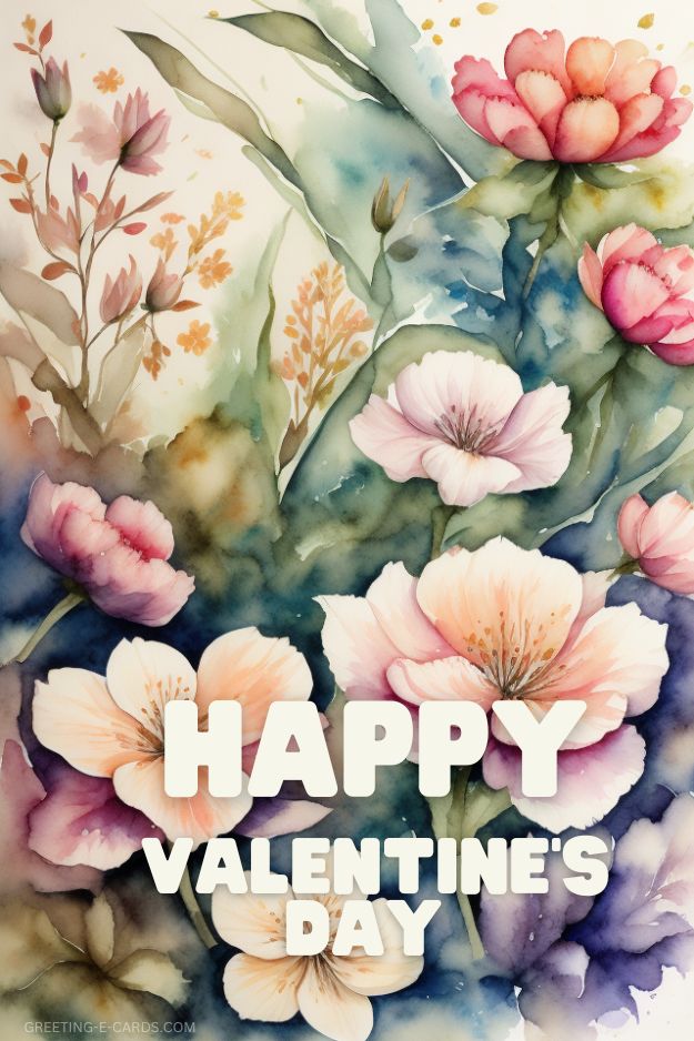 Floral Valentine's Day Phone Wallpaper