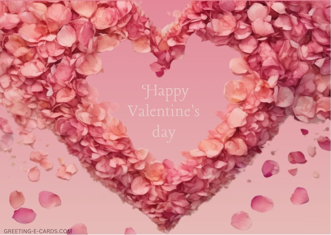 Pink Petals Valentine's Day E-Card