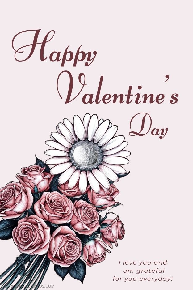 Romantic Roses Valentine's Day Phone Wallpaper