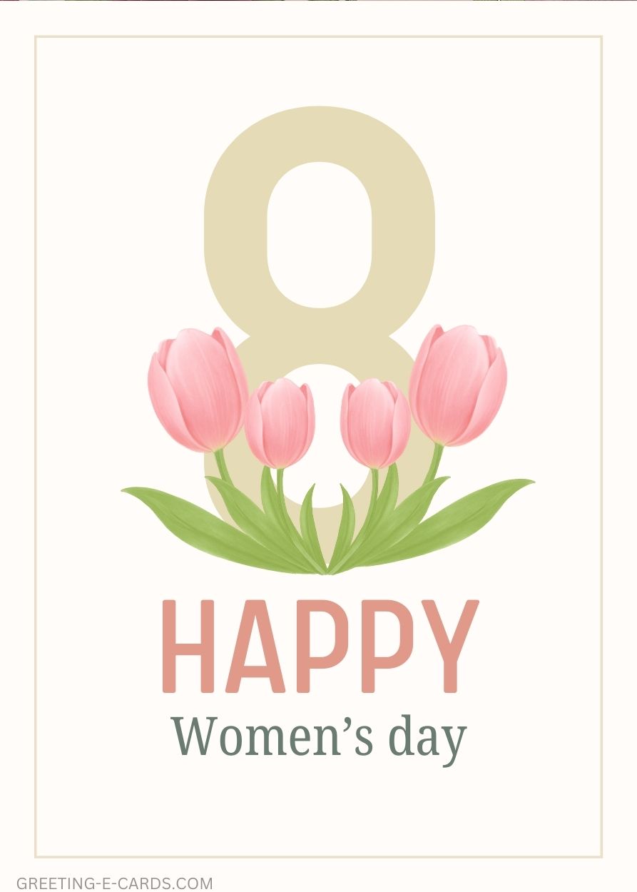 Floral Women's Day E-Card - Free E-card no sign up